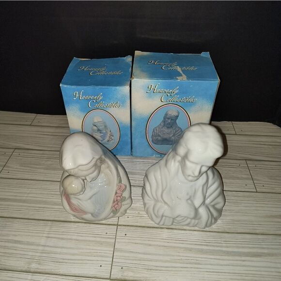 Heavenly Collectibles Vintage Jesus Of Nazareth & Madonna & Baby Statue Figures - Picture 1 of 12